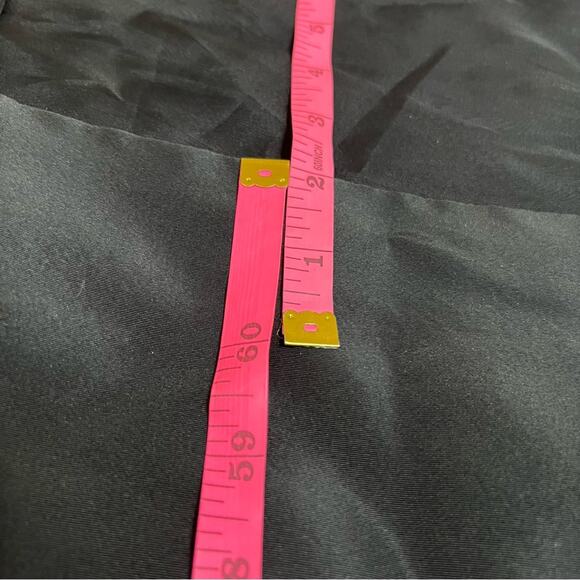 Oscar de la renta silk taffeta black structured gown with train Sz 12 - Picture 5 of 9